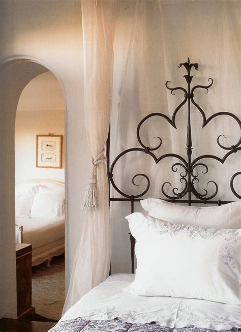 wrought iron headboard hanging